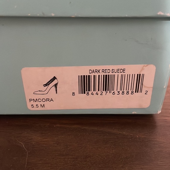 Guess by Marciano Cora Redsuede Heel With Removable Chains Size 5.5 - Picture 9 of 9